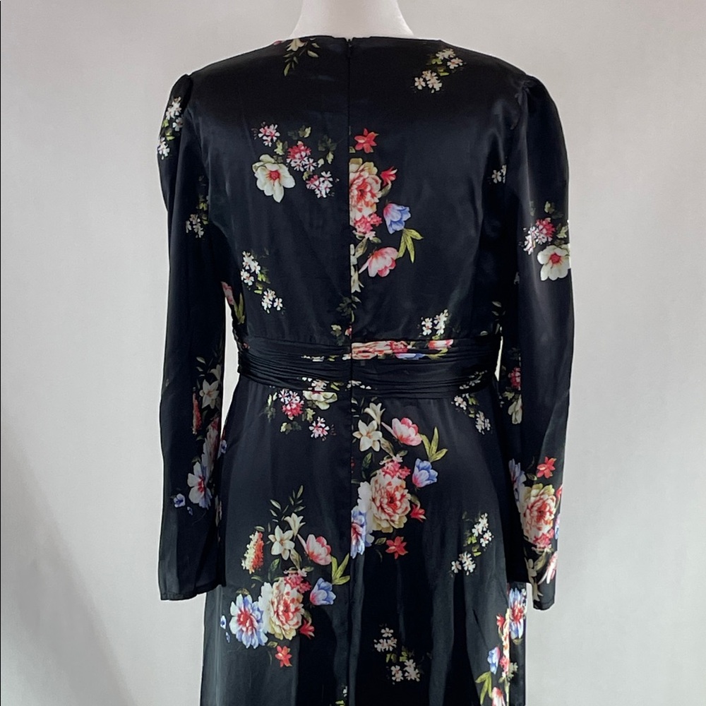 Ieena for Mac Duggal Faux Wrap Floral Gown, 14 - Picture 14 of 16